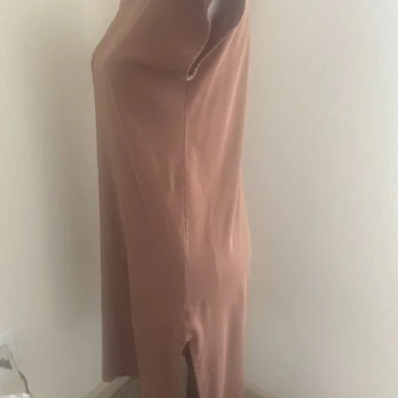 Everlane Women's Luxe Cotton Side-Slit Tee Dress Chocolate Size XS - Picture 8 of 9